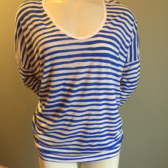 GAP Tops - Gap Blue and White Striped Top